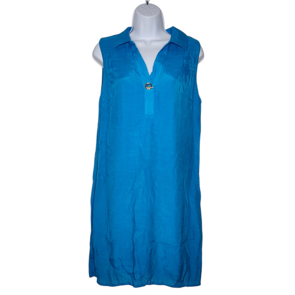 Women's Harper 241 Blue Sleeveless Shift Dress, M